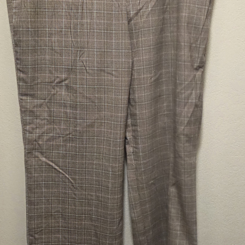 Fashion Nova Women's Tan Plaid Trousers
